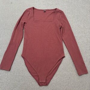 Old Navy Pink Long Sleeve Bodysuit